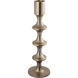 PTMD Taika Gold Alu Round Candle Holder Tabs High