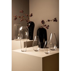 PTMD Vaas Turner - 29x29x55 cm - Glas - Zwart
