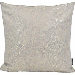 Sierkussen Velvet Grey Flower | 45 x 45 cm | Velvet/Polyester