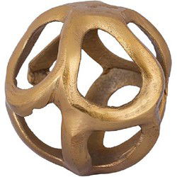 PTMD Axelle Decoratief Object - 10 x 10 x 10 cm - Aluminium - Goud