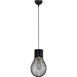Industriële Hanglamp  Dave - Metaal - Zwart