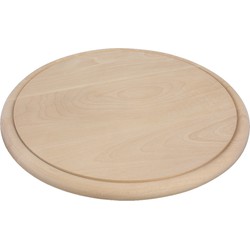 Serveer plank - Set van 6x stuks - D25 cm - hout - rond - ham plankje - broodplank - Serveerplanken
