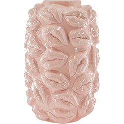 Vase - Kisses - Ceramics - Light Pink - 17x17x27cm