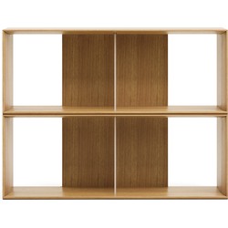 Kave Home - Litto set van 2 modulaire planken in eikenfineer 101 x 76 cm