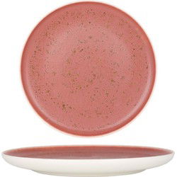 Rinart Dinerbord - Rosa - Porselein - 25 cm - set van 6