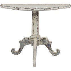 Clayre & Eef Sidetable Wit Beige Hout