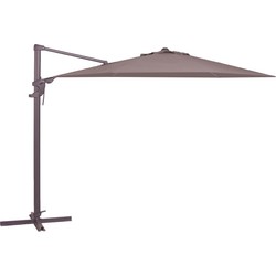 Zweefparasol Monaco flex Zijwaarts Kantelbaar 330 cm Polyester taupe zonwering