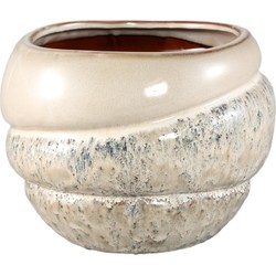 PTMD Bloempot Jordanna - 22x22x16 cm - Keramiek - Creme