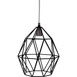 Draad hanglamp zwart Ø27cm