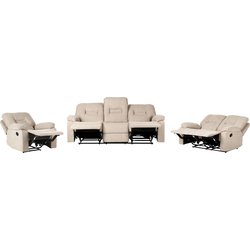 Beliani BERGEN - Zitgroep-Beige-Polyester