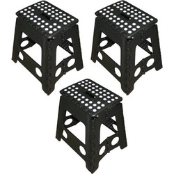 Set van 3x stuks opvouwbaar krukje 39 cm - Huishoudkrukjes