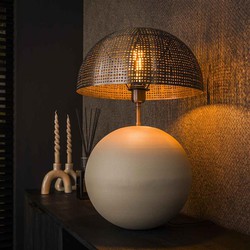 Hoyz Collection - Tafellamp 1L Sphere Natural L - Natural Grey