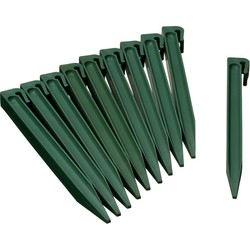 Grondpennen voor borderranden groen H26,7x1,9x1,8 cm set 10 stuks
