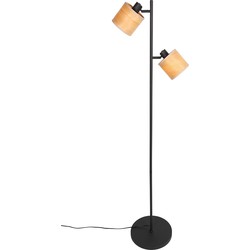 Steinhauer vloerlamp Bambus - zwart - metaal - 28 cm - E14 fitting - 3670ZW