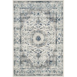 Safavieh Transitional Indoor Woven Area Rug, Evoke Collection, EVK220, in Grey & Ivory, 155 X 229 cm