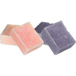 Ideas4seasons Amberblokjes/geurblokjes - lavendel en roos - 6x stuks - huisparfum - Amberblokjes