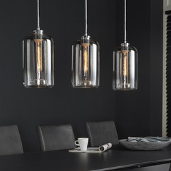 Hoyz - Hanglamp Glass Metallic - 3 Lampen - Grijs