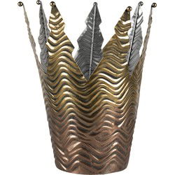 Clayre & Eef Beeld Kroon Ø 25x27 cm Goudkleurig IJzer