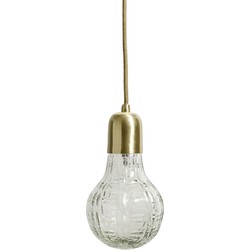 hanglamp crystal bulb glass gold 24 x ø12