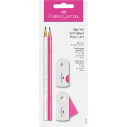 Faber Castell FC-218495 Schrijfset Faber-Castell Sparkle Wit/roze
