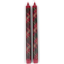 Tartan Dinner Candle Set Of 2 pcs