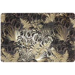 Unique Living - Placemat Leaves 28,5x43,5cm Dessin 1 Black