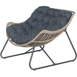 Luna relax fauteuil - natural rotan - mystic grey
