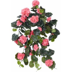 Roze geranium hangplant kunstplanten 70 cm - Kunstplanten
