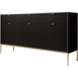 Meubella Dressoir Navil 2 - Zwart - 154 cm