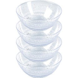 PlasticForte Schaaltje/kommetje - 8x - kristal stijl - kunststof - 13,5x5 - Kommetjes