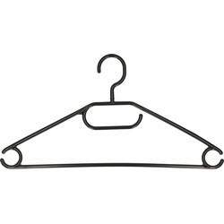 Storage Solutions Kledinghangers set - 10x stuks - kunststof - zwart - kledingkast hangers - Kledinghangers