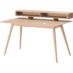 Gazzda Stafa desk houten bureau whitewash - 140 x 80 cm