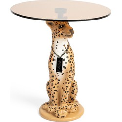 BOLD MONKEY Proudly Crowned Panther Side Table Spotted