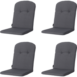 Madison -  Kuipstoelkussen Hoge Rug Panama grey - Ca. 96x45 cm - Set van 4