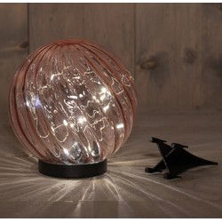Solar Glazen Bol Roze 15 x 18 cm