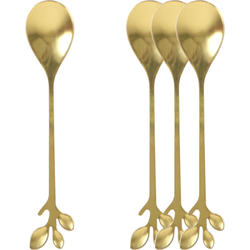 OTIX Theelepeltjes - Goud - Bladeren - Koffielepeltjes - 4 stuks - LEAF