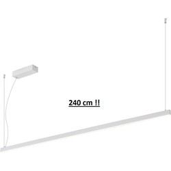 GURI LED pendel 52W 3000K 2400mm wit dimbaar (3m kabel incl)