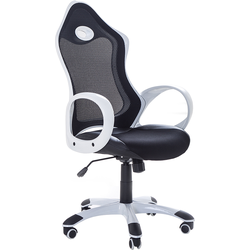 iCHAIR - Bureaustoel - Zwart/Wit - Polyester