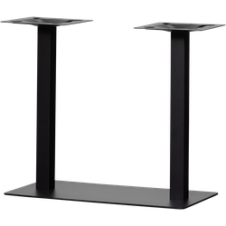 WOOOD Bistro Dubbele Vierkante Buisvoet - Metaal - Zwart - 72x80x40