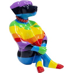 Deco Object Sitting Dog Rainbow 80 cm