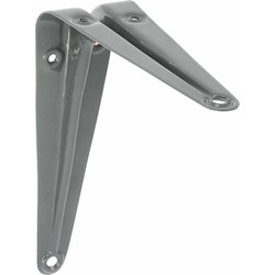 AMIG Plankdrager/planksteun van metaal - gelakt grijs - 100 x 125 mm - Plankdragers