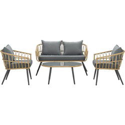 Garden Impressions Franklin loungeset natural wicker/mystic grey