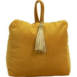 Mars & More Deurstopper - fluweel - okergeel kleurig - 17 cm - Deurstoppers