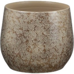 Mica Decorations - Plantenpot/bloempot - Terracotta - natuur bruin shadow - D19 en H17 cm - Plantenpotten