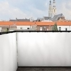 Balkonschermen egaal wit (100x400cm Dubbelzijdig)