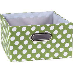 Lade met groene stof en witte stippen