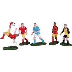 Playing soccer, set of 5