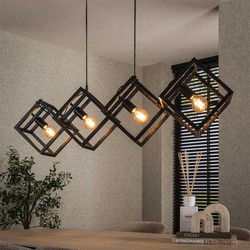 Hoyz Collection - Hanglamp 4L Kubus - Charcoal