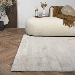Vloerkleed Felva viscose silk beige - Interieur05