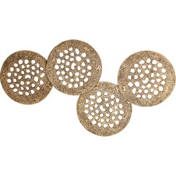 PTMD Wandpaneel Geoffe - 120x5x74 cm - Aluminium - Goud